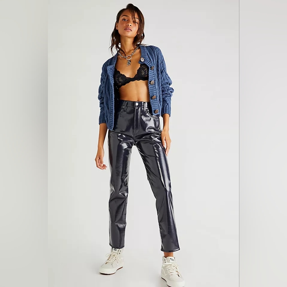 Agolde Recycled leather 90's pinch waist pants 24